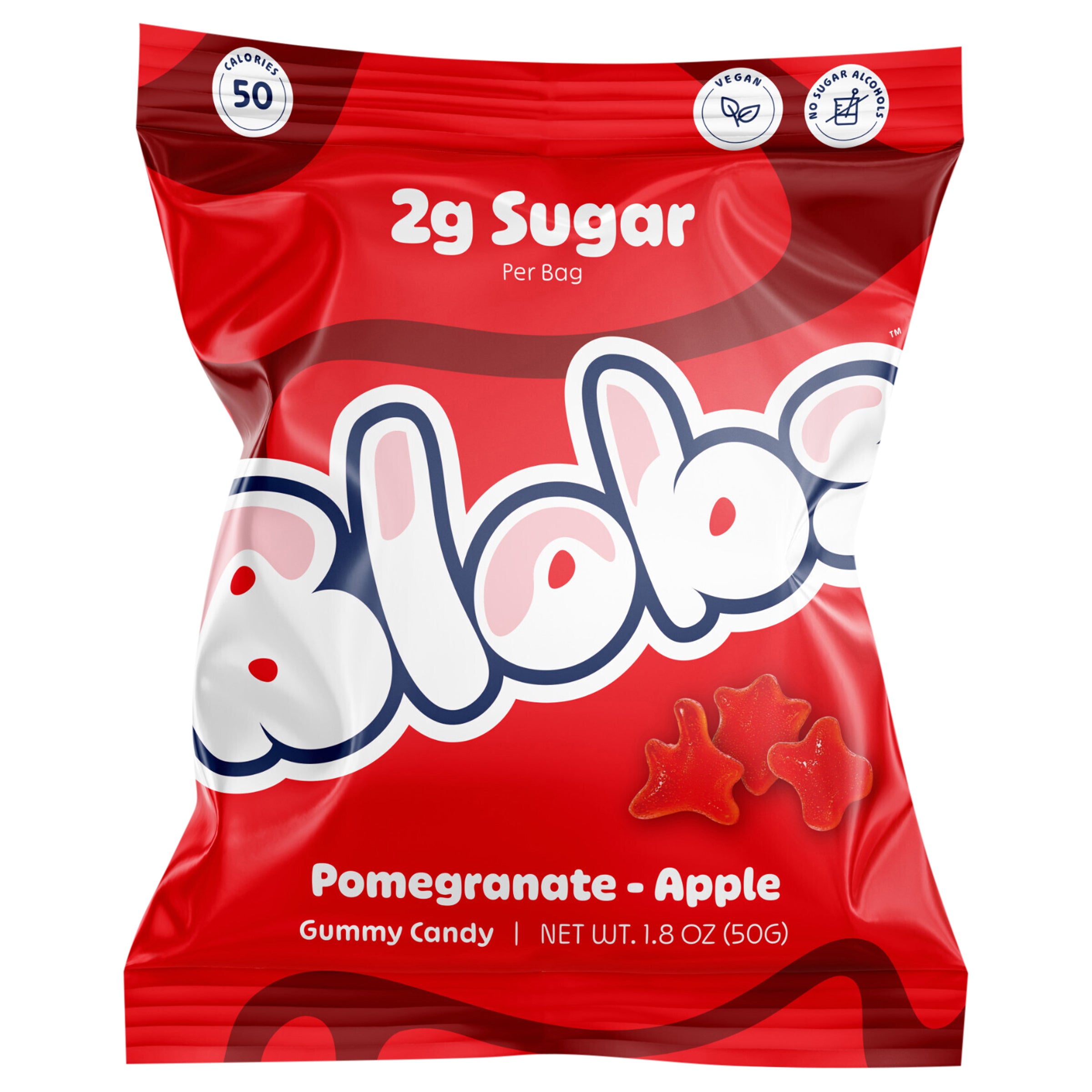 Blobs Pomegranate/Apple Gummy Candy 1.8 oz - Case of 6