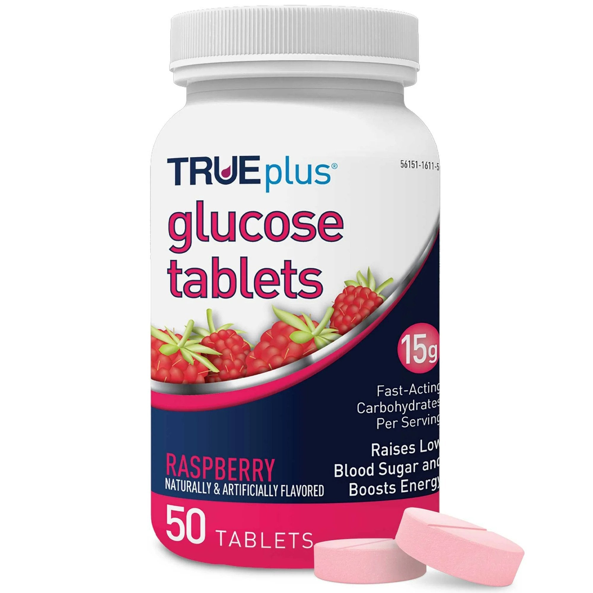 Nipro Diagnostics - Glucose Supplement TRUEplus™ 50 per Bottle Chewable Tablet Raspberry Flavor [600/CS]