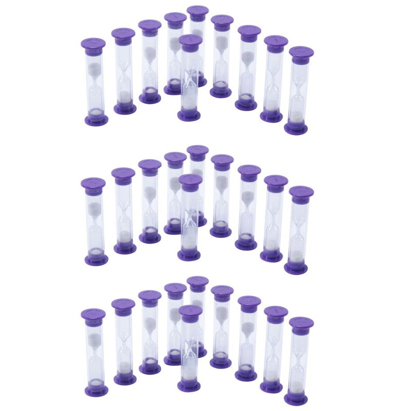 LEARNING ADVANTAGE - Sand Timers - 3 Minute - 10 Per Set, 3 Sets