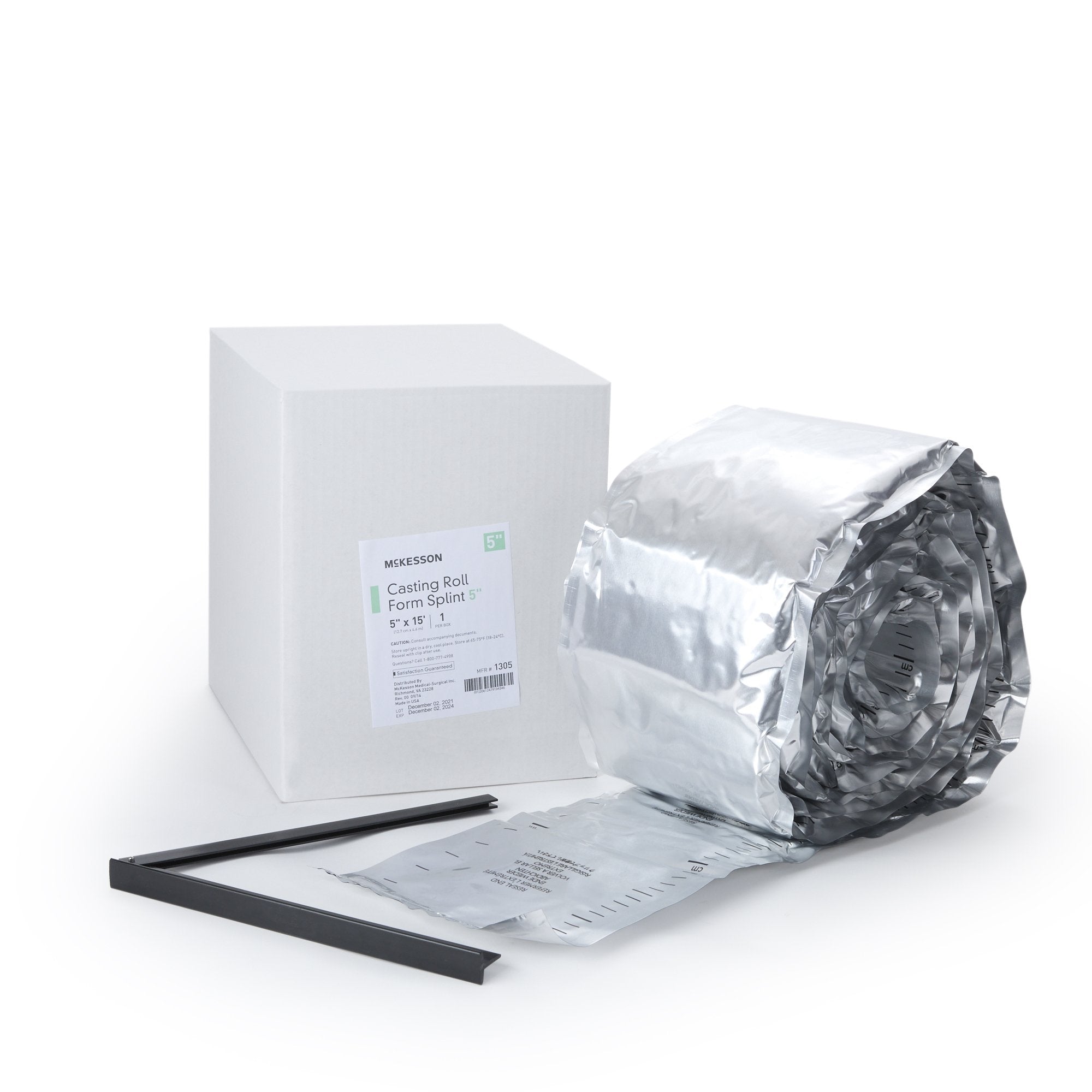 McKesson Brand - Padded Splint Roll McKesson 5 Inch X 15 Foot Fiberglass White [1/BX]