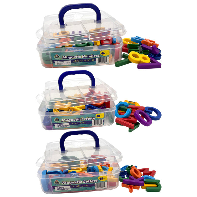 TEACHER CREATED RESOURCES - Magnetic Letters & Numbers 3-Pack, Uppercase, Lowercase, Numbers & Symbols