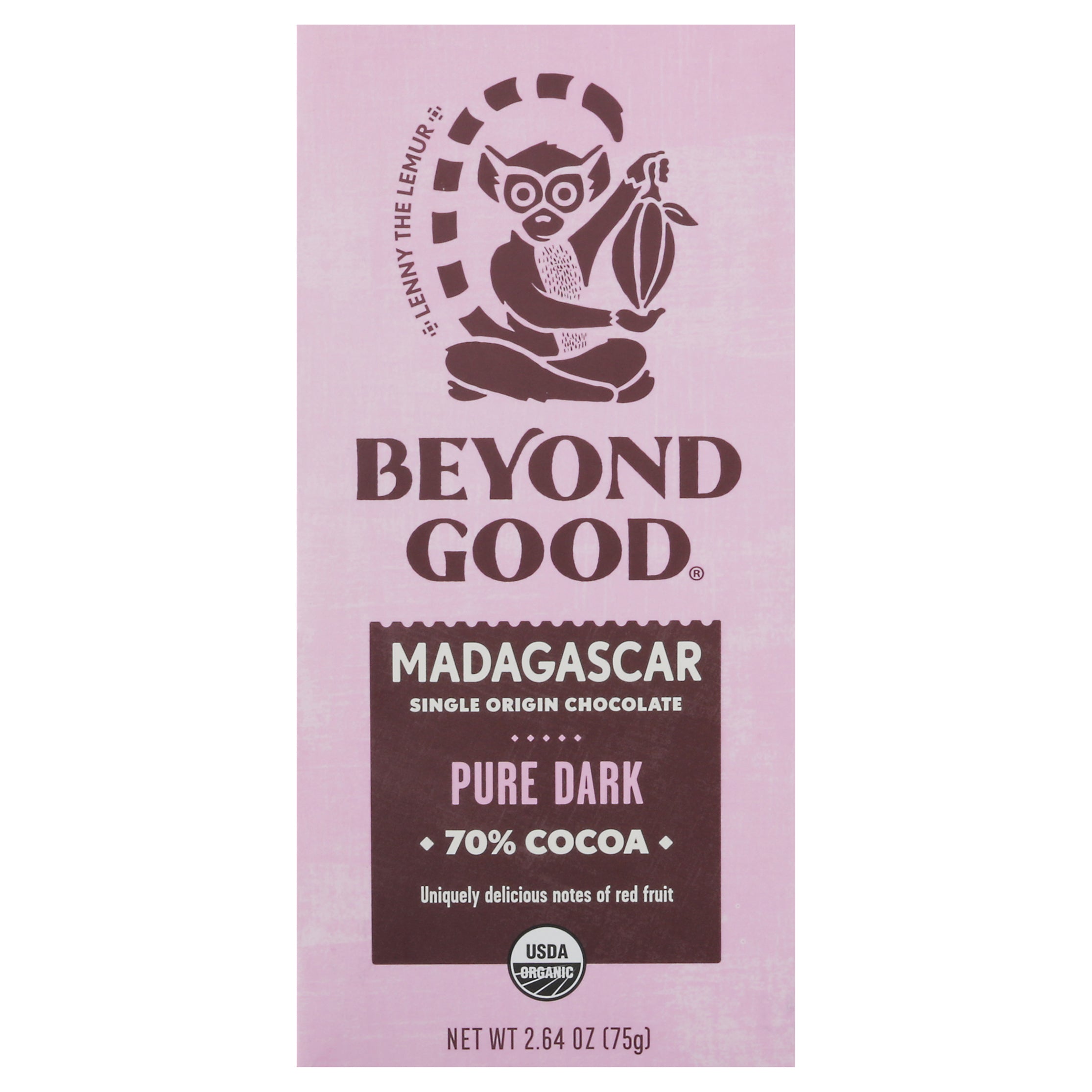 Beyond Good 70% Cocoa Madagascar Pure Dark Chocolate 2.64 oz - Case of 12
