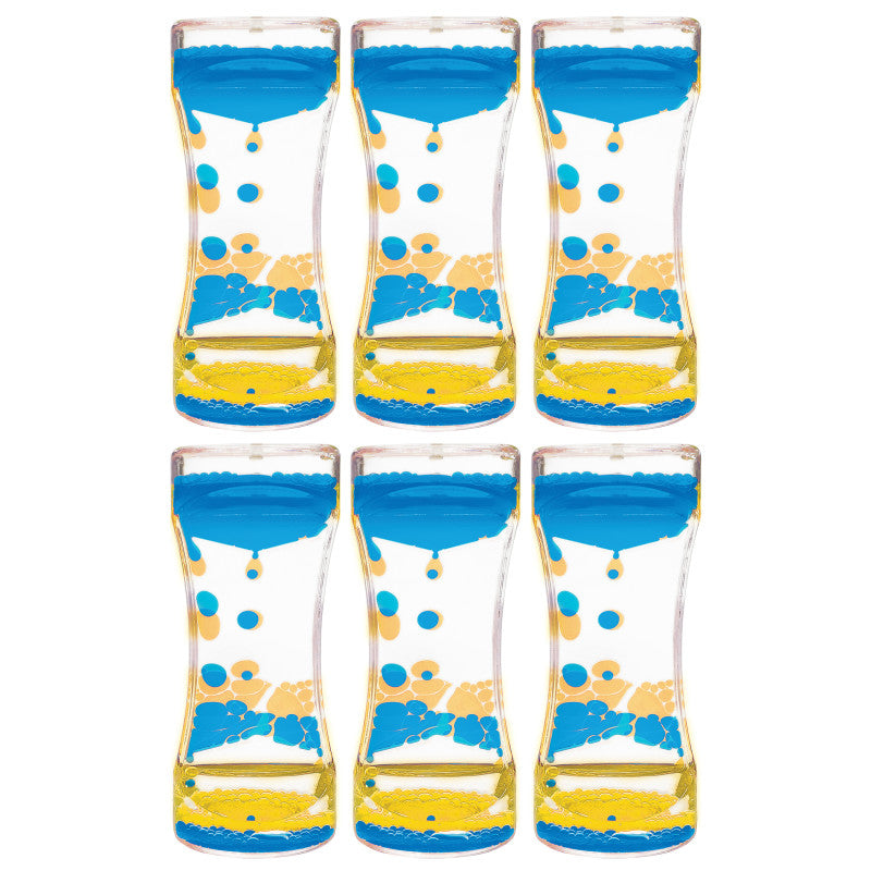 TEACHER CREATED RESOURCES - Blue & Yellow Liquid Motion Bubbler, Pack of 6