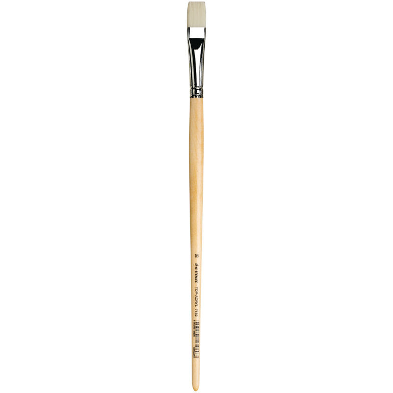 TOP-ACRYL Bright White Brush, Synthetic, Acrylic & Oil, Flat, Series 7182, Size 16