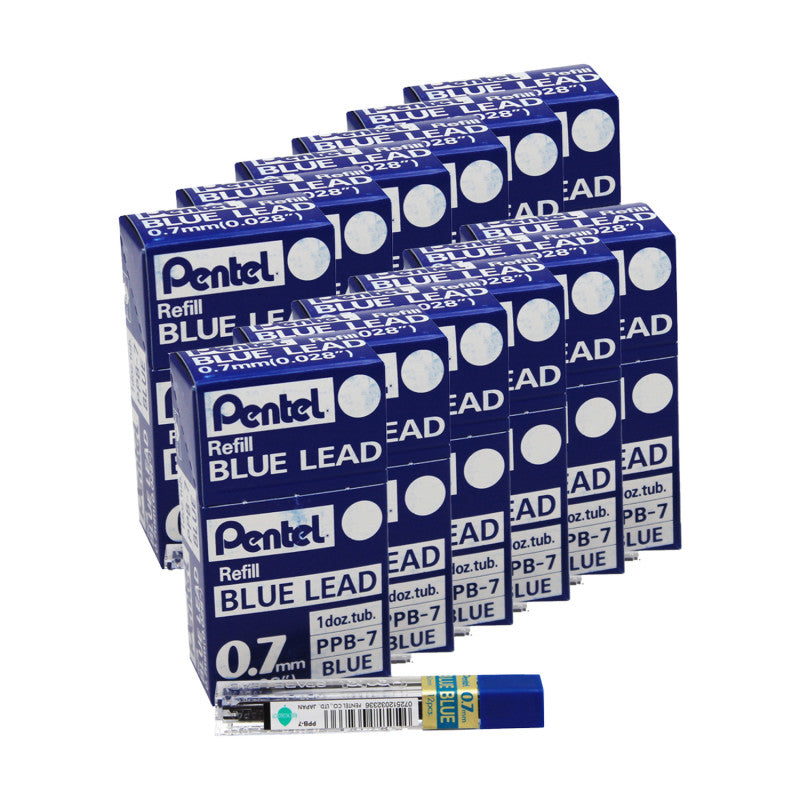 PENTEL - Refill Lead Blue (0.7mm) Fine, 12 Pieces Per Pack, 12 Packs