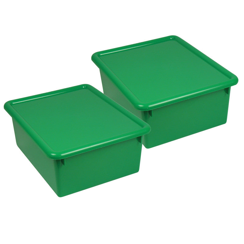 ROMANOFF - Stowaway® 5" Letter Box with Lid, Green, Pack of 2