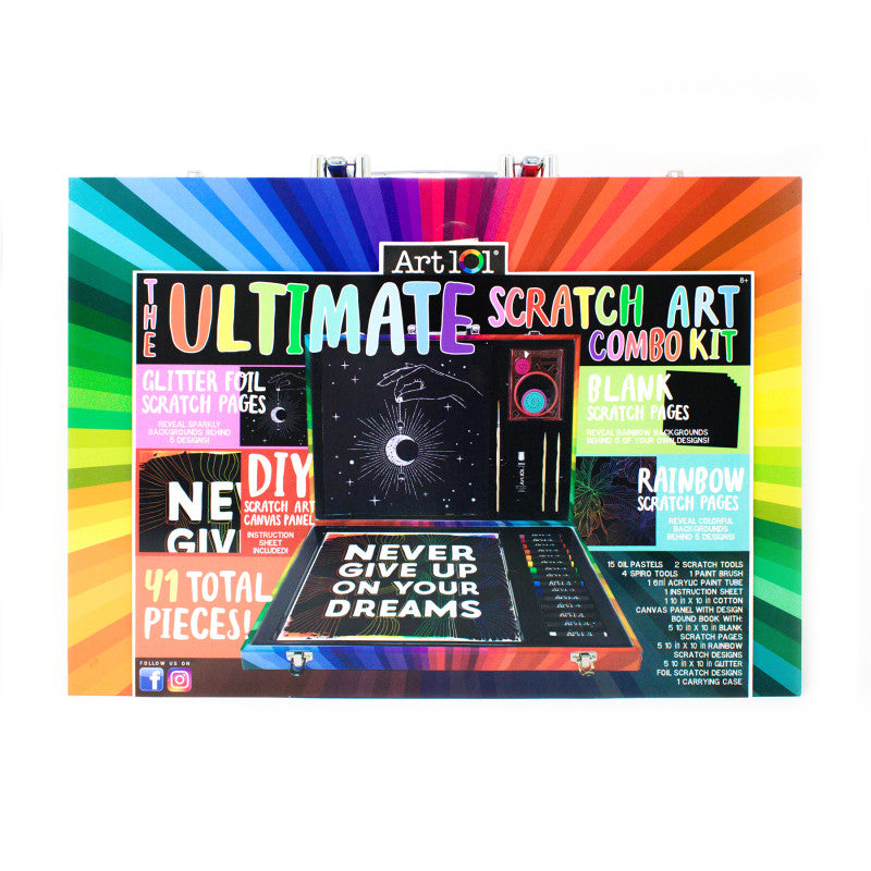 ART 101 - Ultimate Scratch Art Combo Kit, 41 Pieces