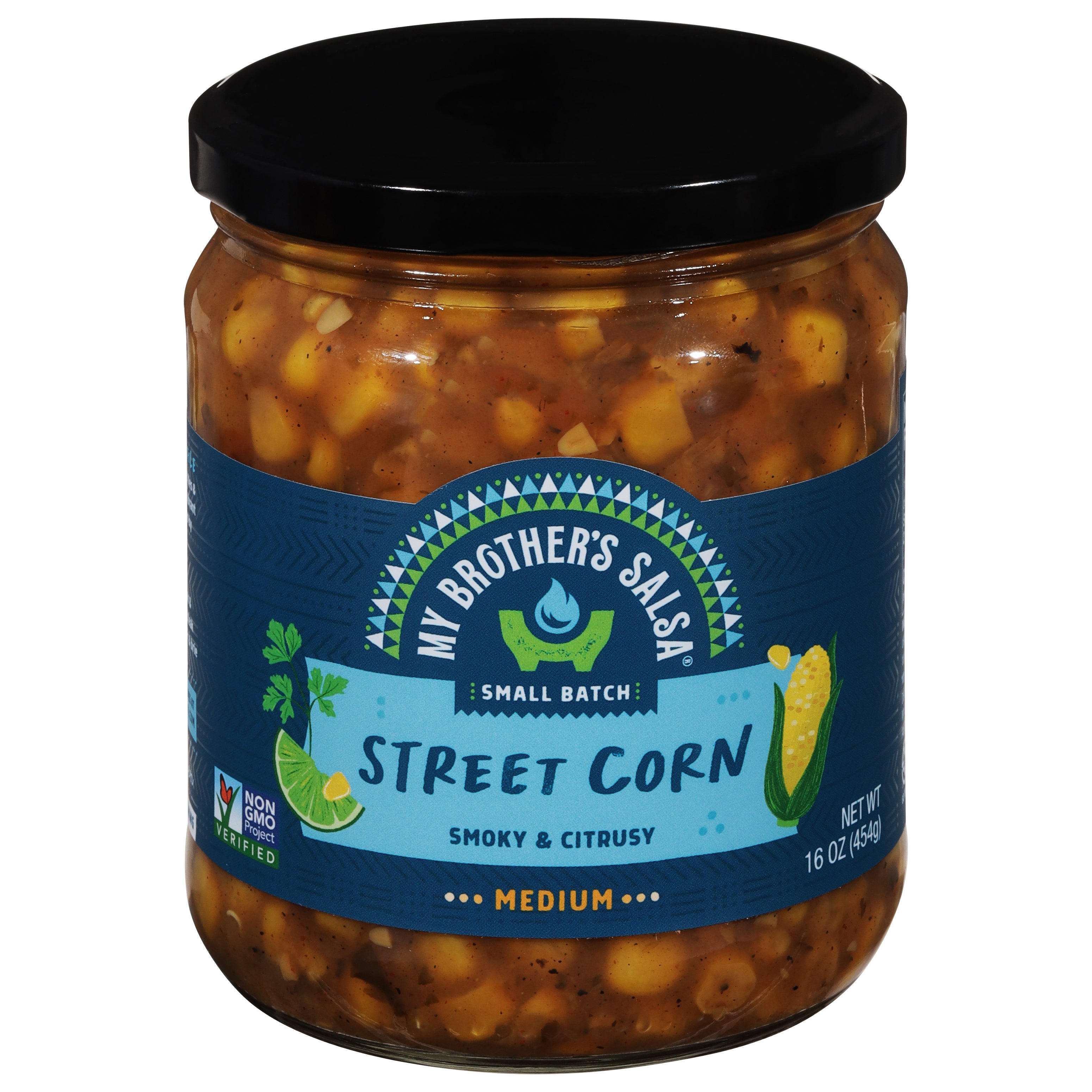 My Brother's Salsa Medium Small Batch Street Corn 16 oz - Case of 6