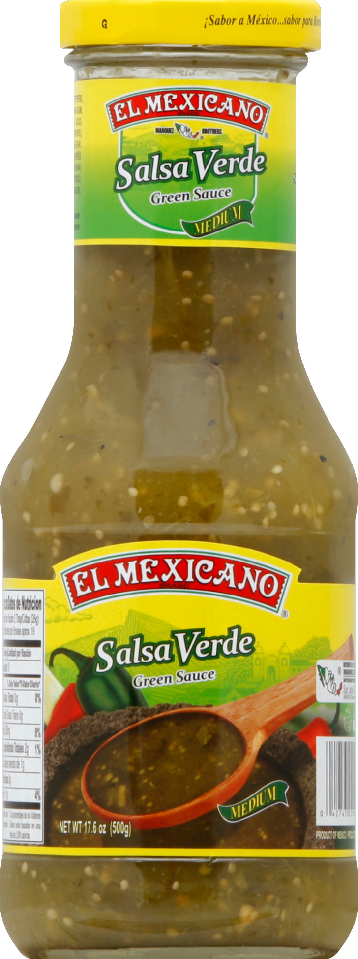 El Mexicano Salsa Verde 17.6 oz - Case of 12