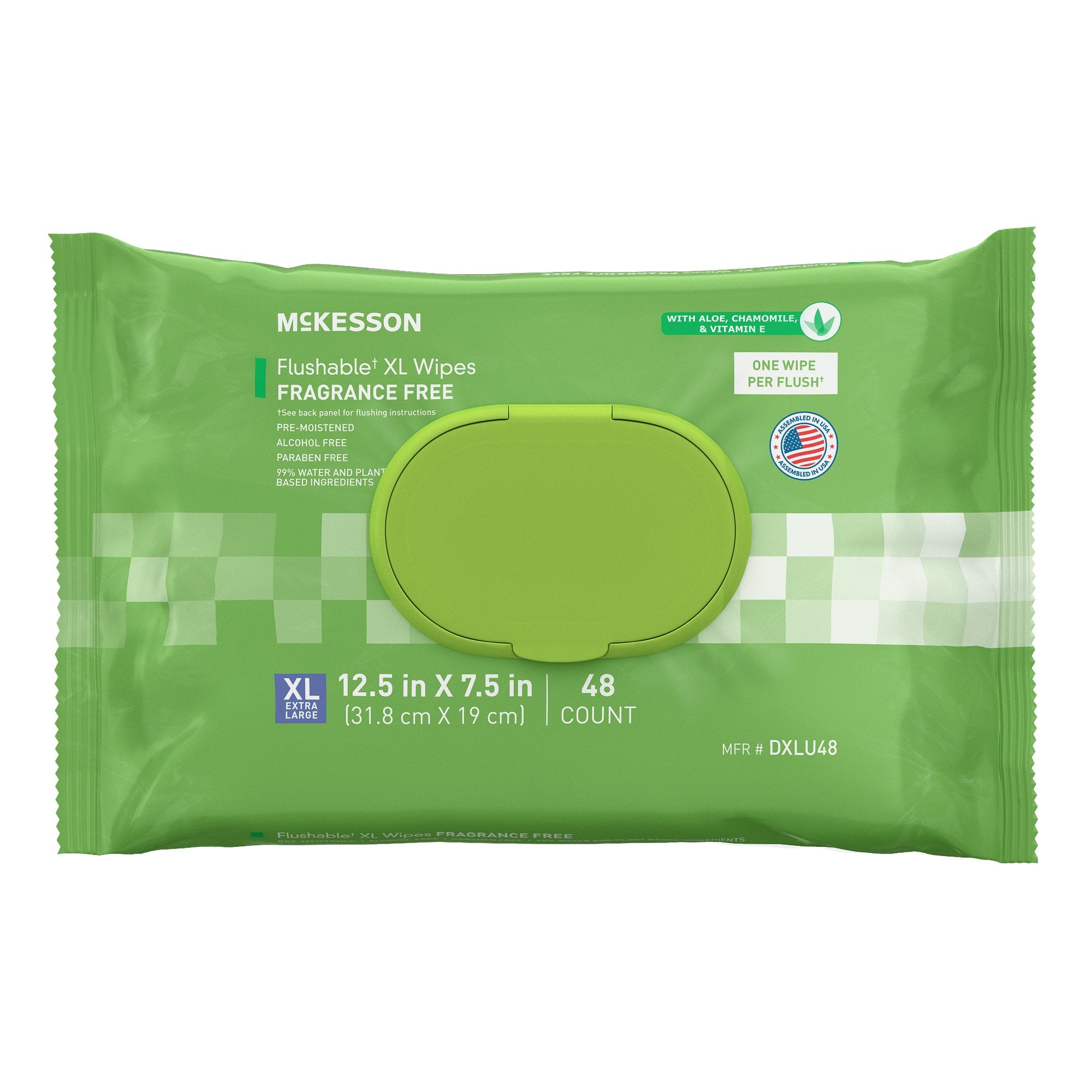 McKesson Brand - Flushable Personal Wipe McKesson Soft Pack Unscented 48 Count [48/PK] (1241745_PK)