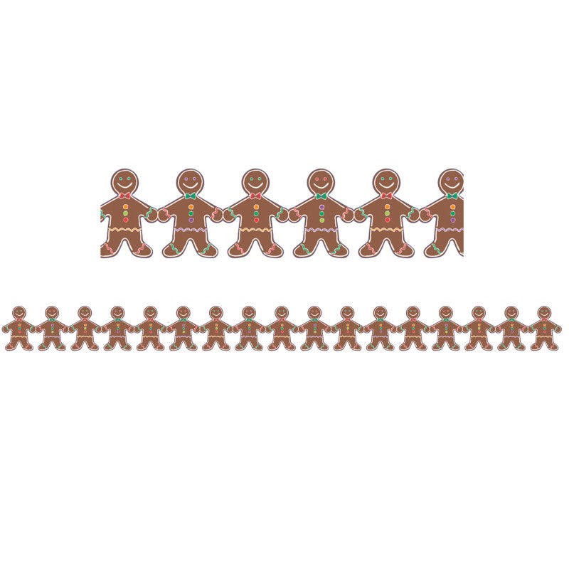 Gingerbread Men Classroom Borders, 12 Strips/36 Feet