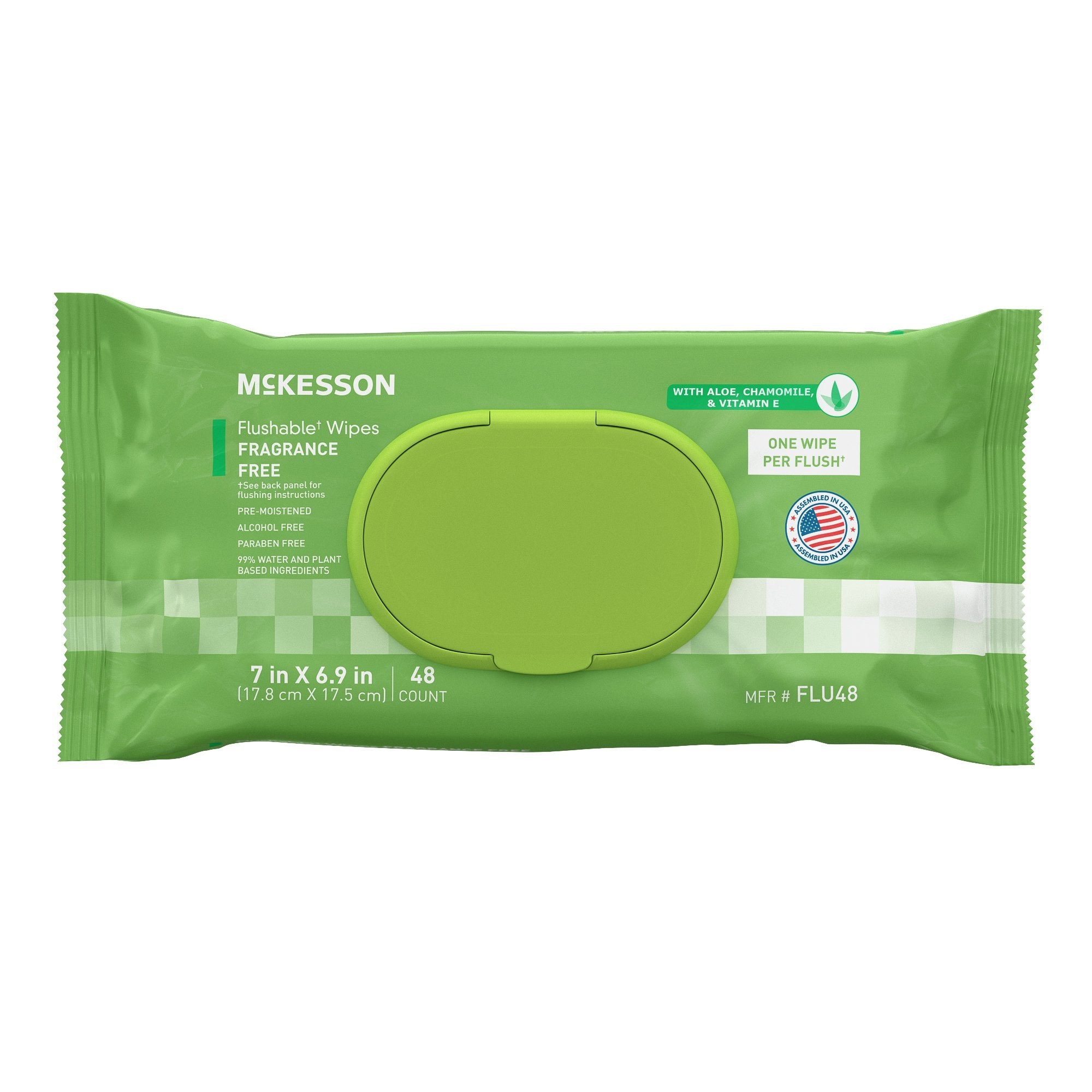 McKesson Brand - Flushable Personal Wipe McKesson Soft Pack Unscented 48 Count [48/PK] (1241749_PK)