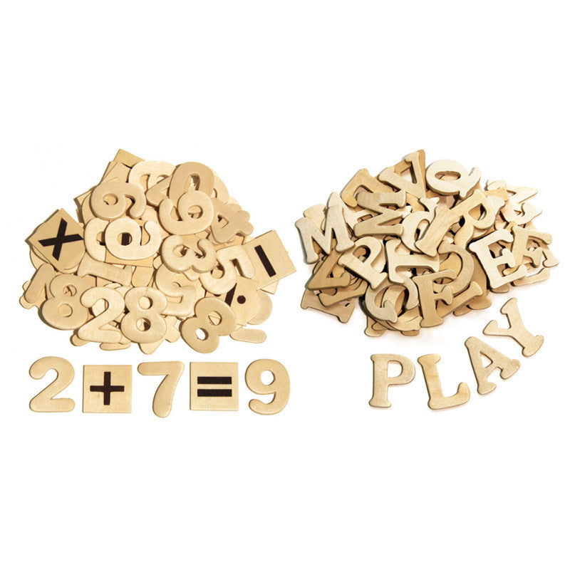 CREATIVITY STREET - Letters and Numbers, Natural Wood, 1.5", 200 Pieces