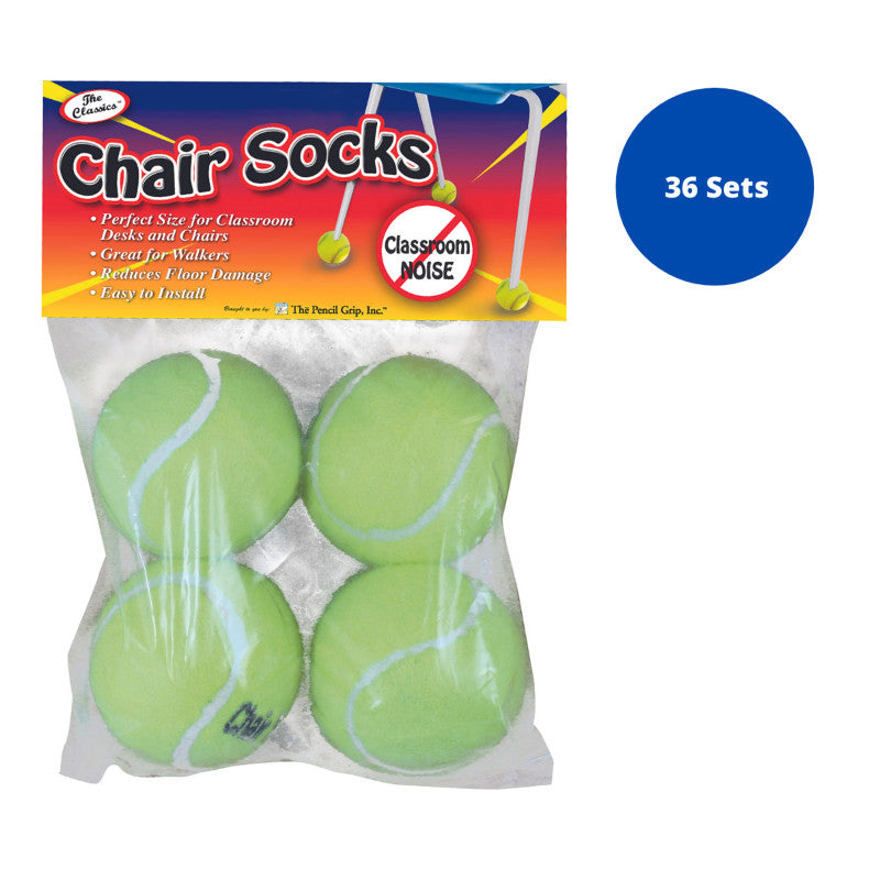 THE PENCIL GRIP - Chair Socks, Yellow, 4 Per Set, 36 Sets