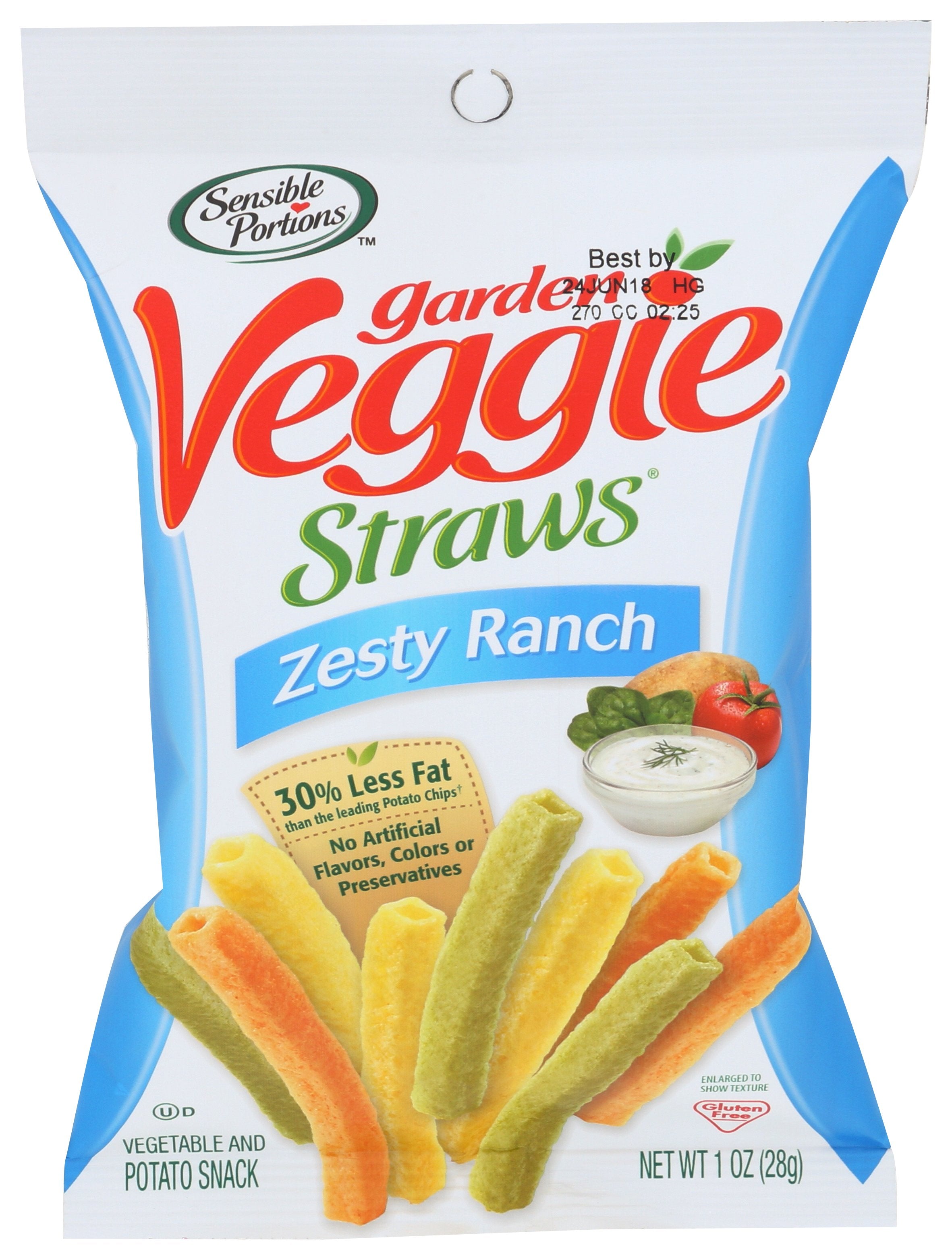 SENSIBLE PORTIONS STRAW VEGGIE RANCH - Case of 24