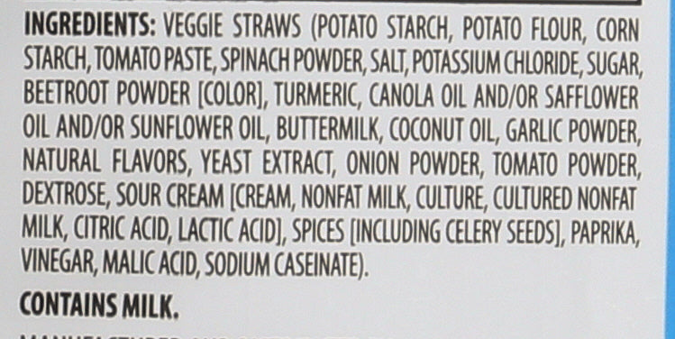 SENSIBLE PORTIONS STRAW VEGGIE RANCH - Case of 24