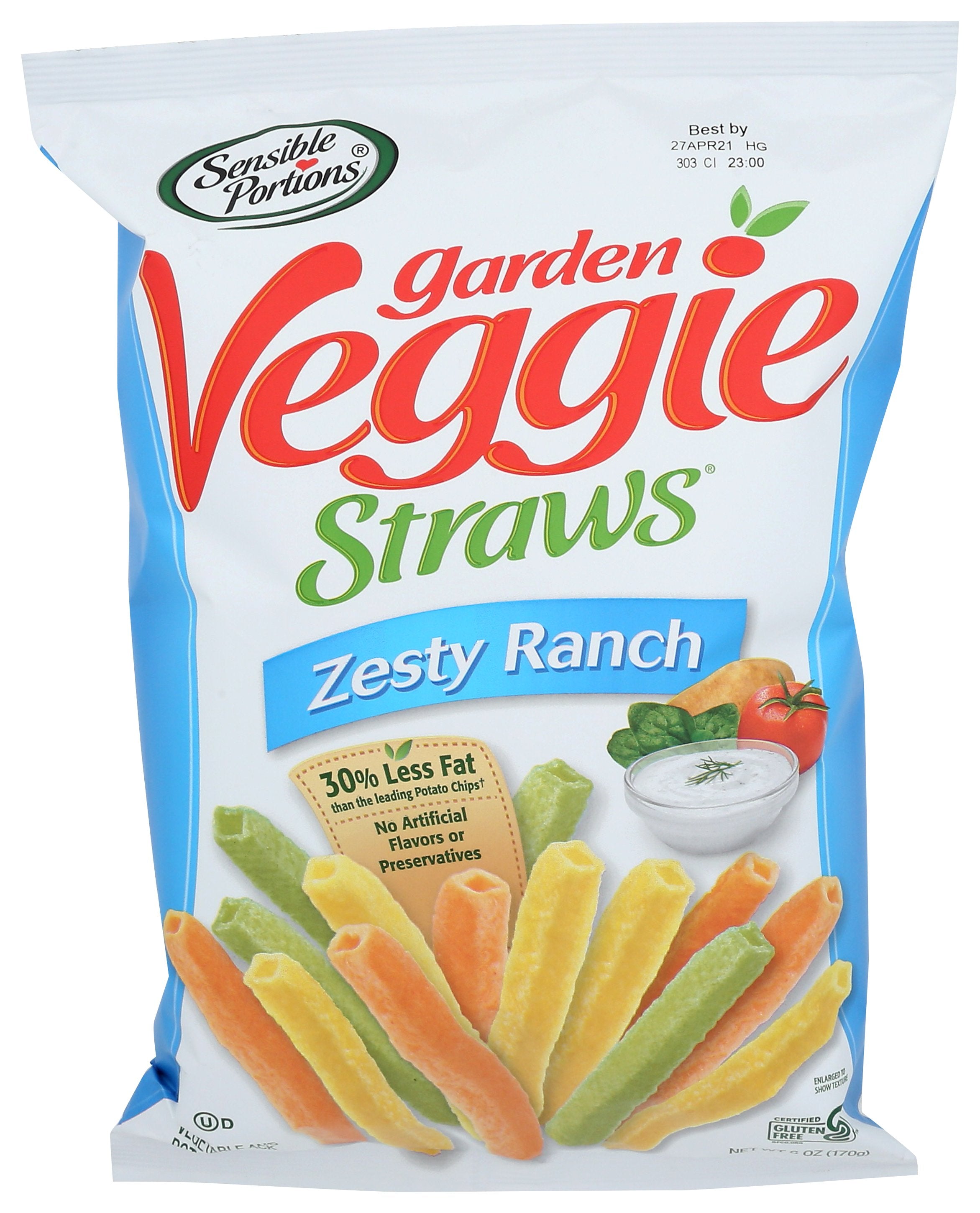 SENSIBLE PORTIONS STRAW VEGGIE RANCH - Case of 12