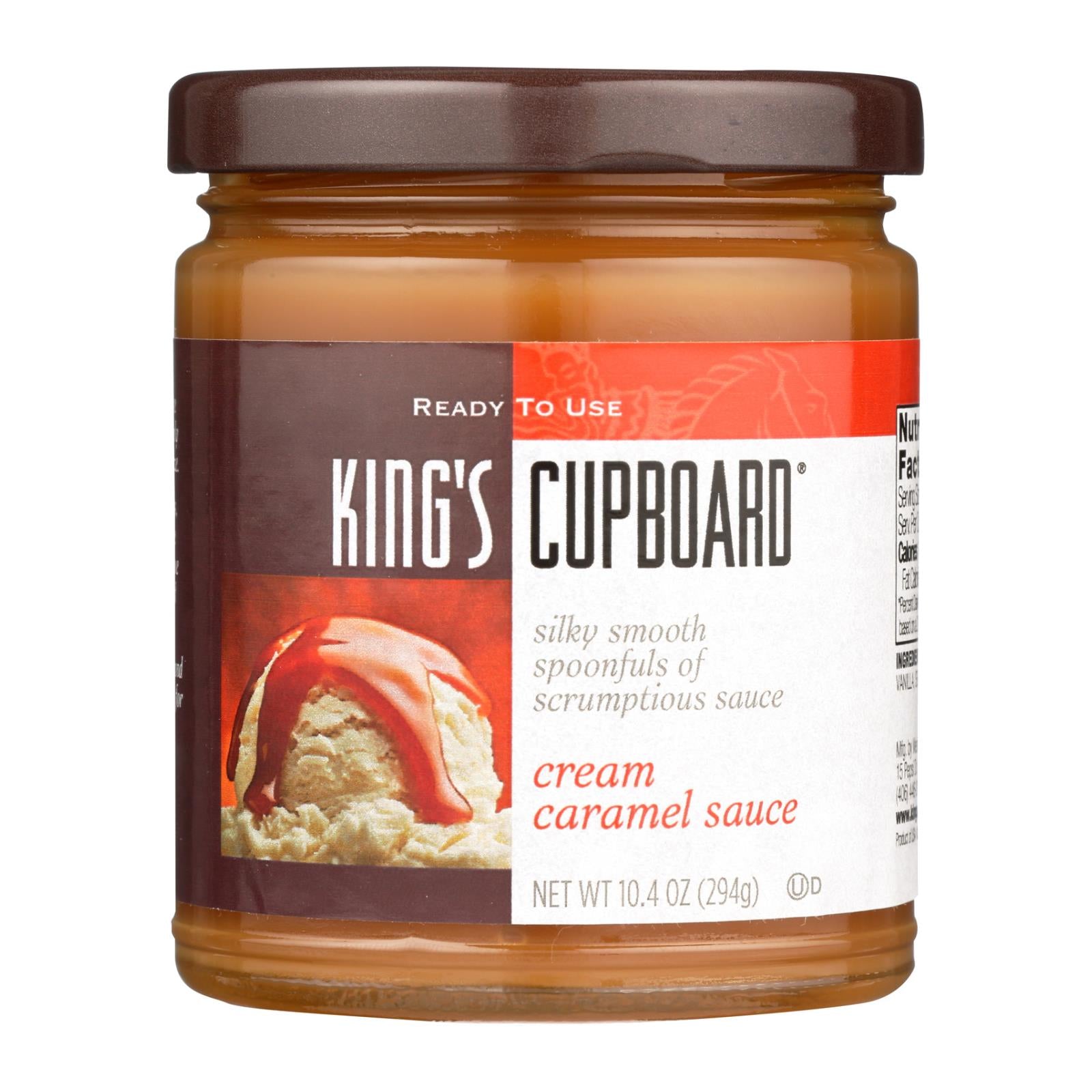 The King's Cupboard Cream - Caramel Sauce - Case of 12 - 10.4 oz.