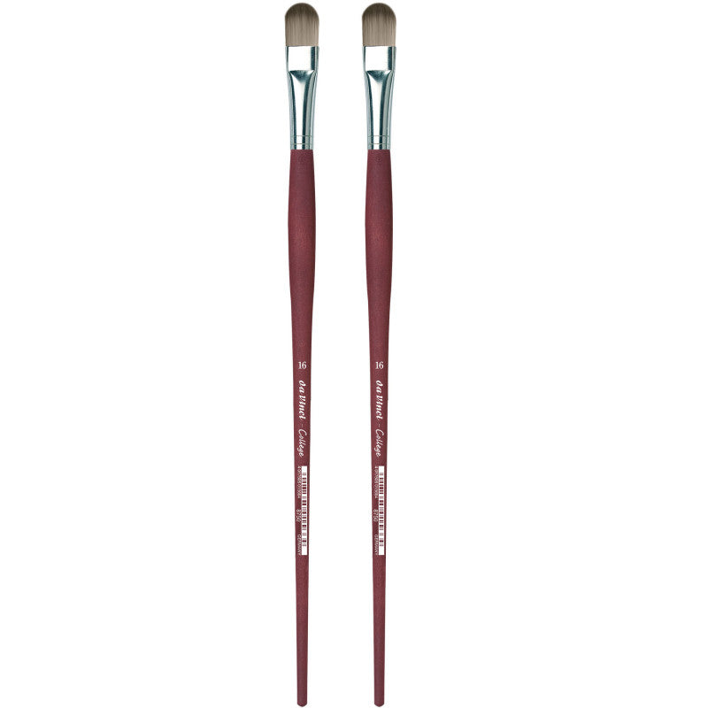 COLLEGE Student Brush, Synthetic, Acrylic & Oil, Filbert, Series 8750, Size 16, Pack of 2