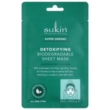 Load image into Gallery viewer, Sukin - Sheet Mask Detox Supr Green - Case Of 8-.85 Fz