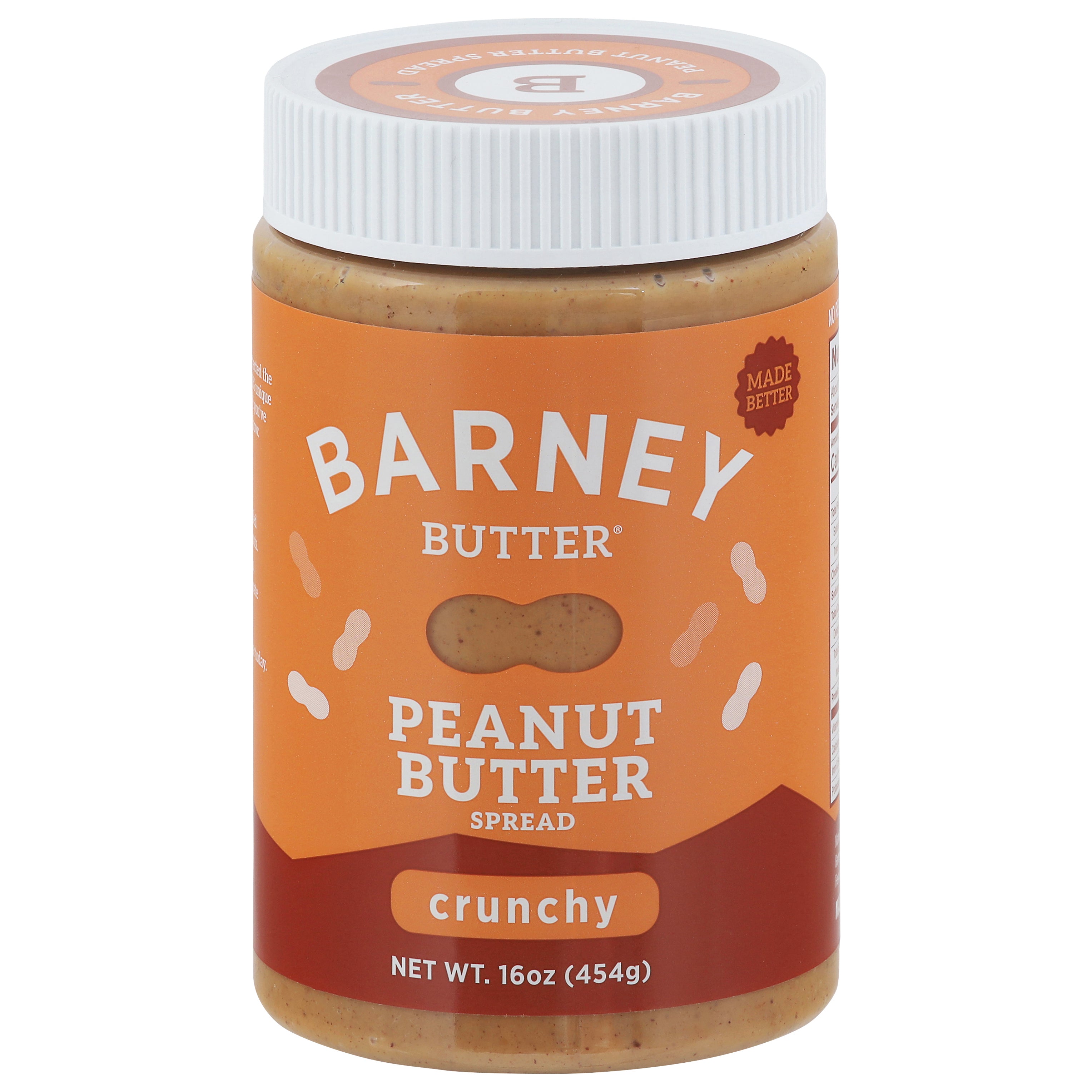 Barney Butter Crunchy Peanut Butter Spread 16 oz - Case of 6