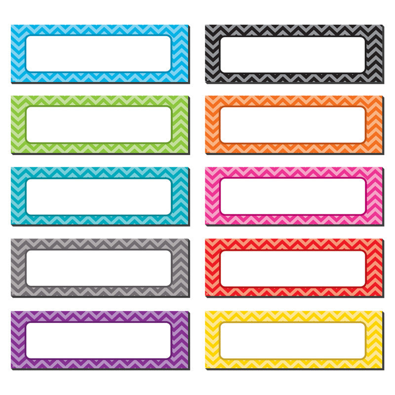 TEACHER CREATED RESOURCES - Chevron Labels Magnetic Accents, 20 Per Pack, 3 Packs