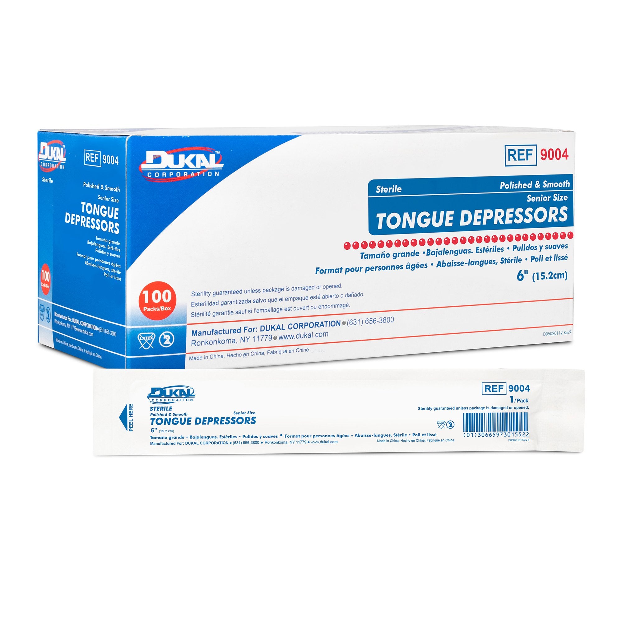 Dukal - Tongue Depressor Dukal™ 6 Inch Length Wood Senior [100/BX]