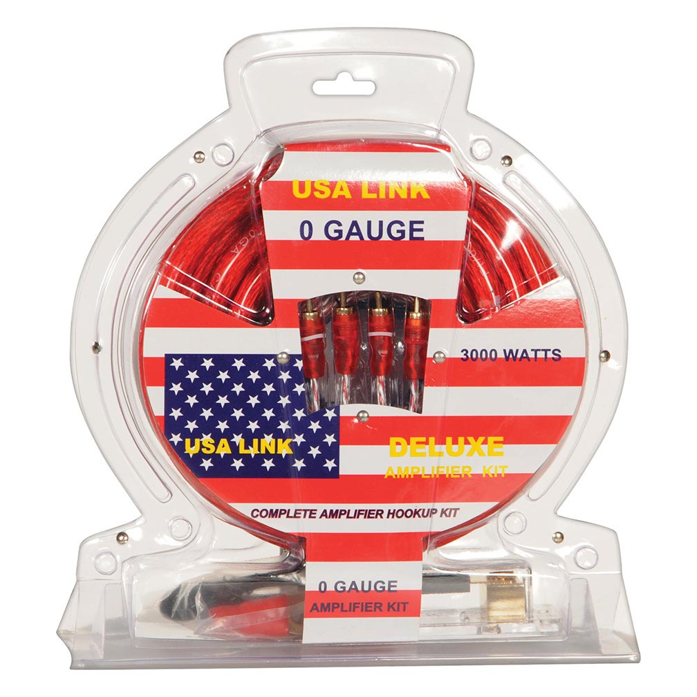 *USA Link* 0 Gauge amp wiring kit w/ RCA