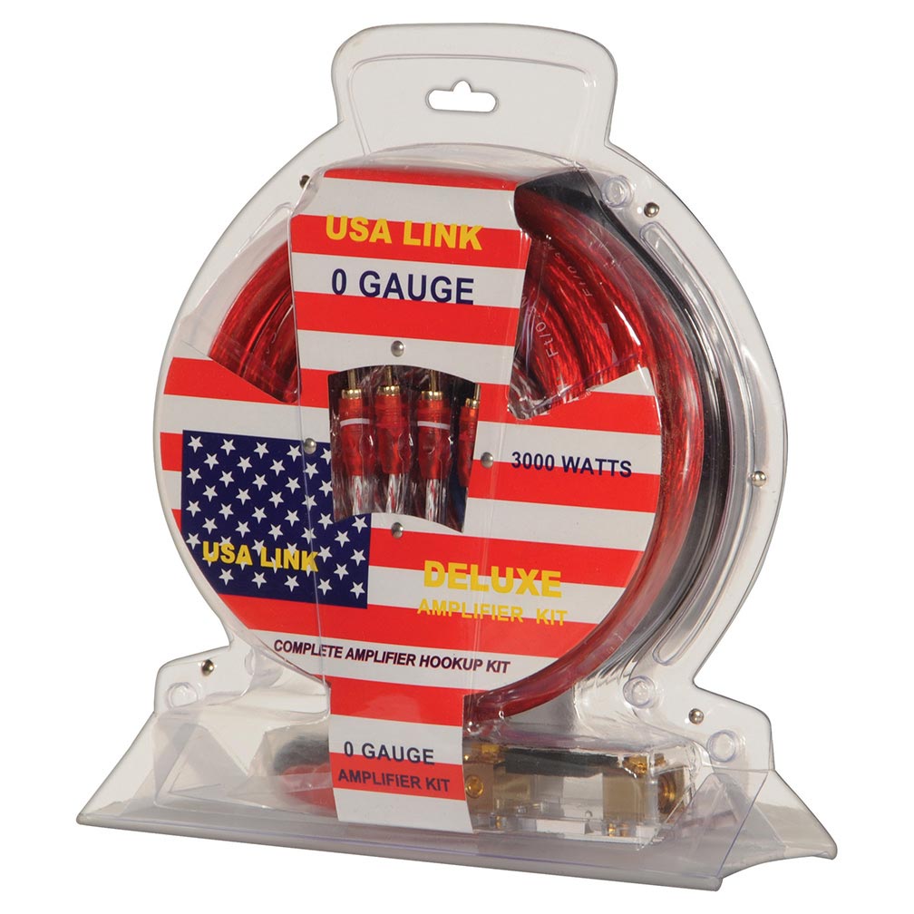 *USA Link* 0 Gauge amp wiring kit w/ RCA