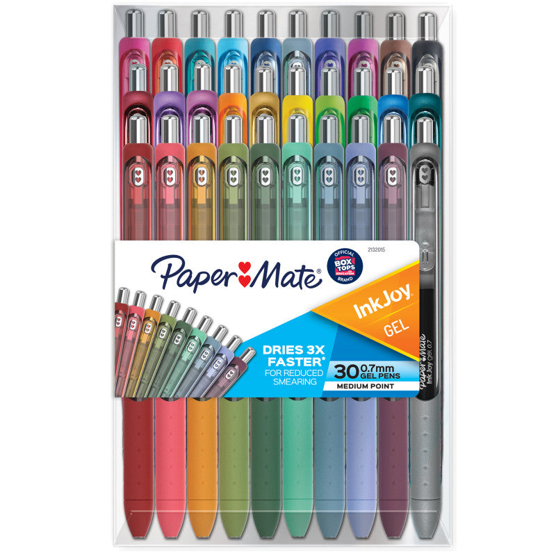 PAPER MATE - InkJoy Gel Pens, Assorted Colors, Medium Point (0.7mm), 30 Count