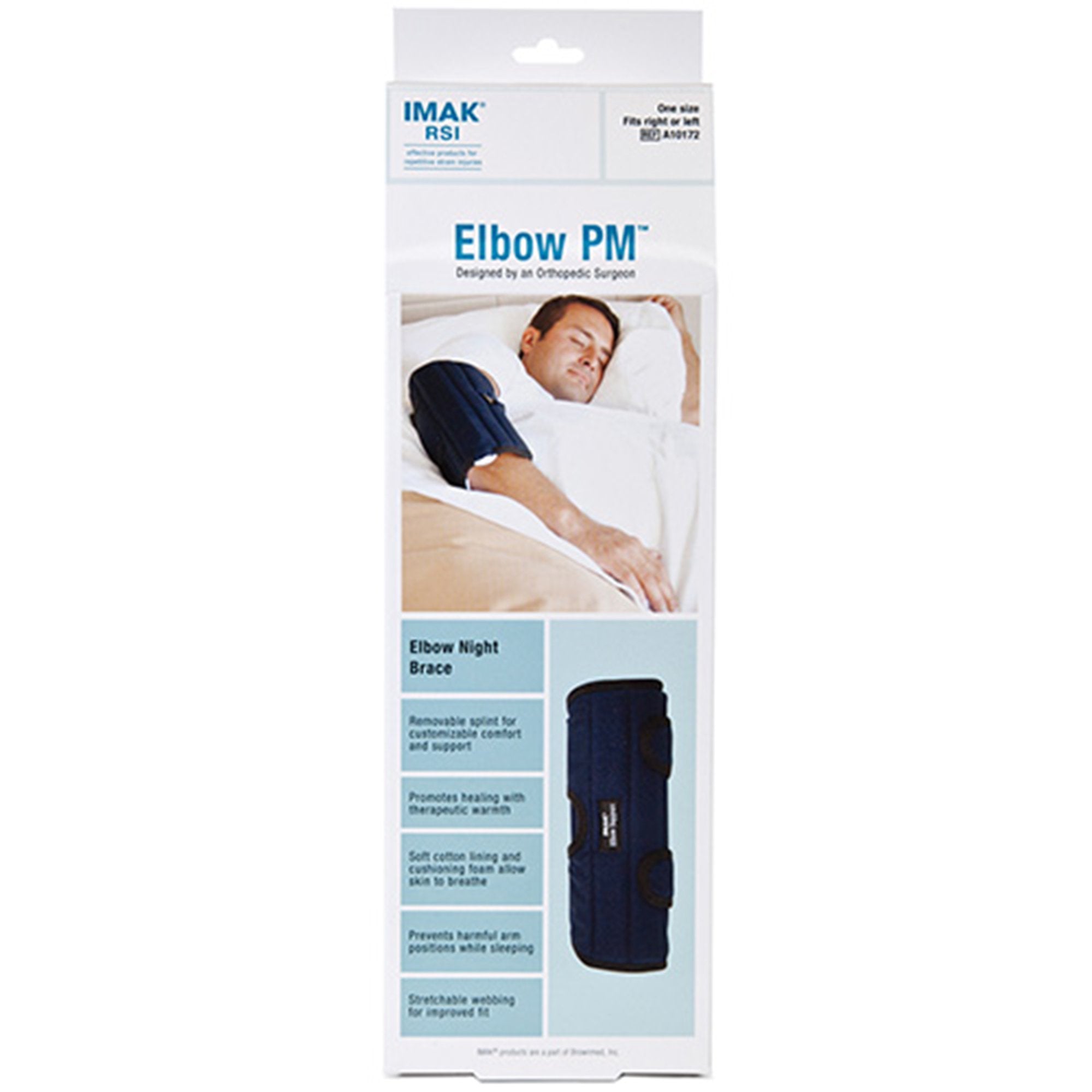 Brownmed - Elbow Support IMAK RSI® One Size Fits Most Dual Hook and Loop Strap Closures Left or Right Elbow Blue [1/EA]
