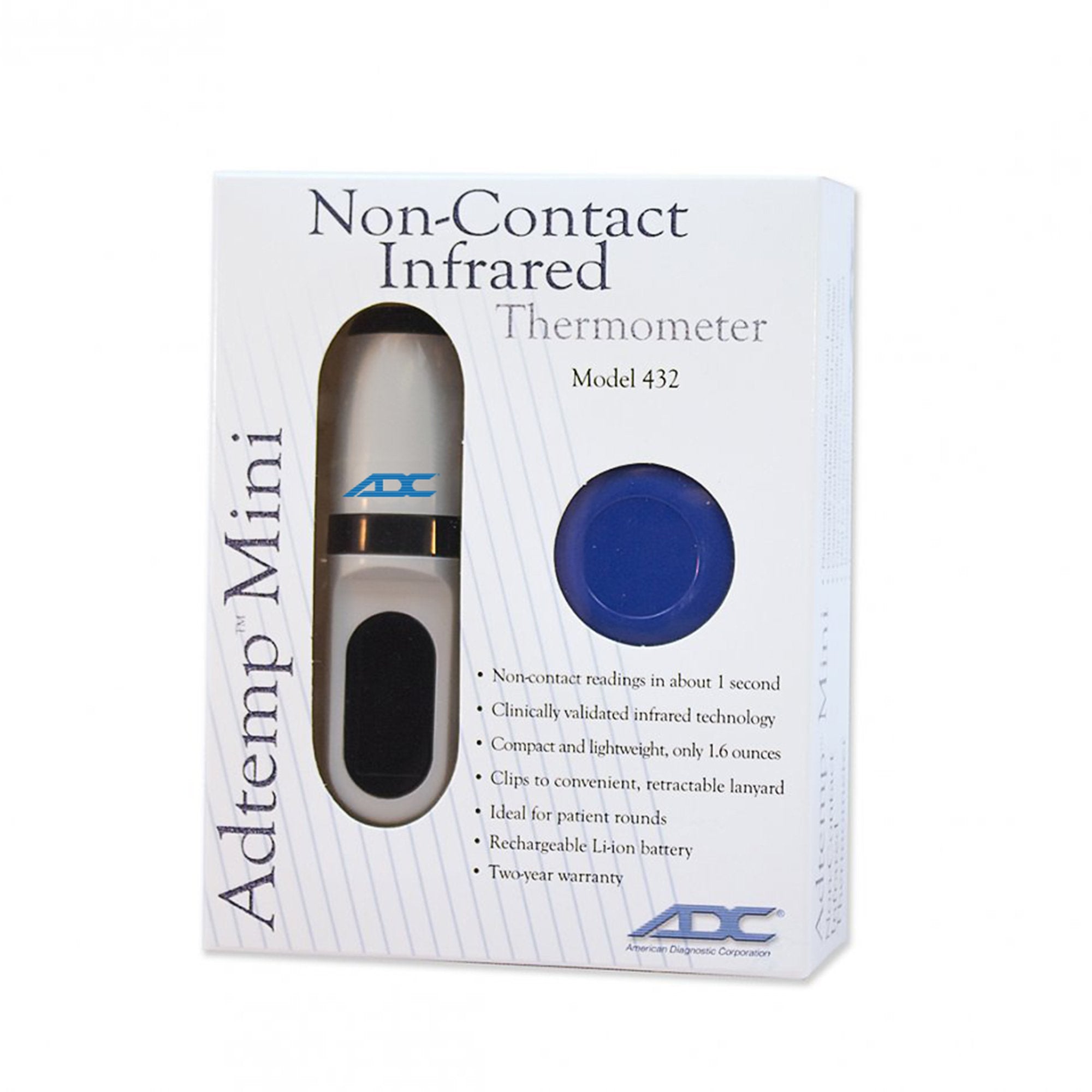 American Diagnostic Corp - Non-Contact Skin Surface Thermometer Adtemp™ Infrared Skin Probe Handheld [1/EA] (1160528_EA)