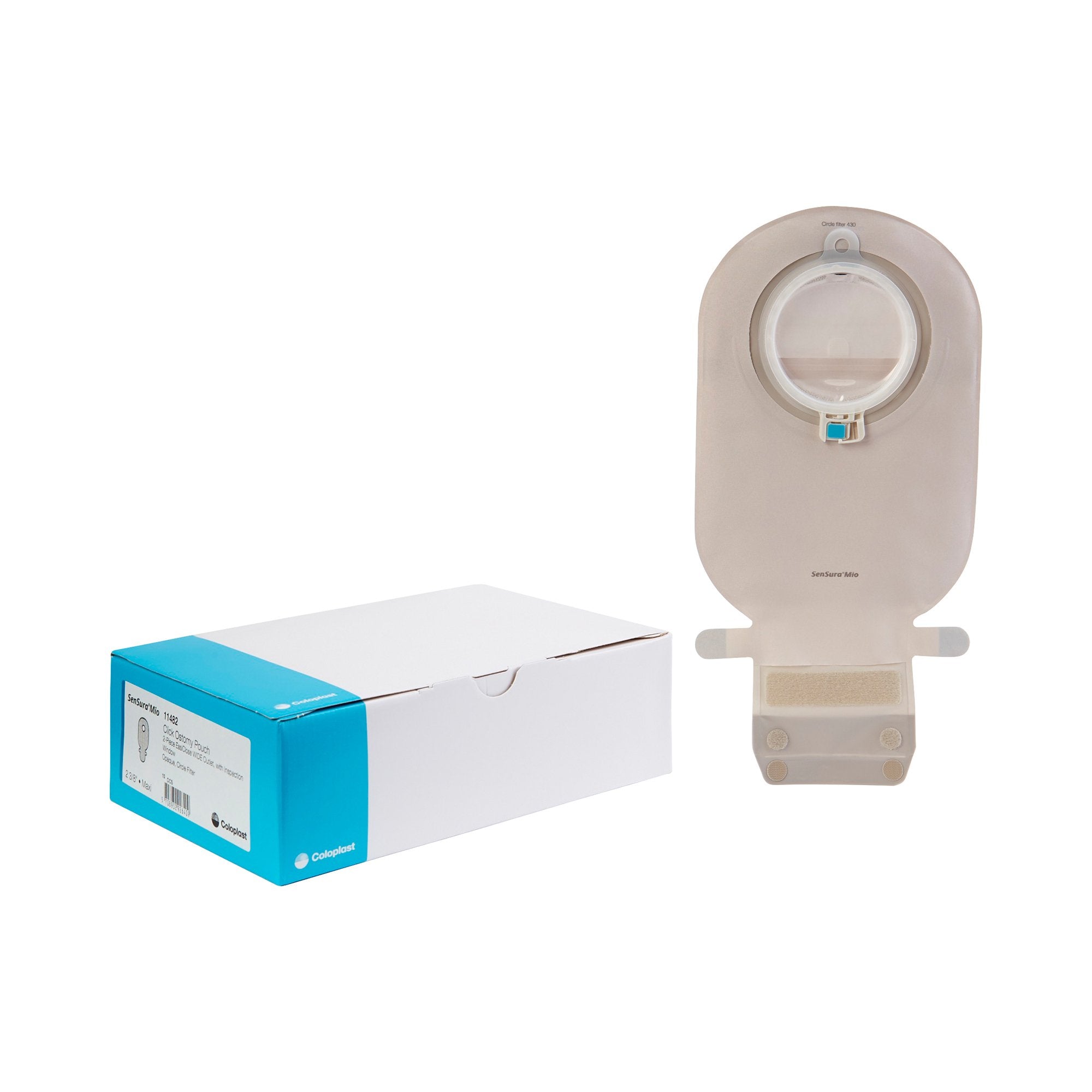 Coloplast - Ostomy Pouch SenSura® Mio Two-Piece System Maxi Length Flat 60 mm Stoma Drainable [10/BX]