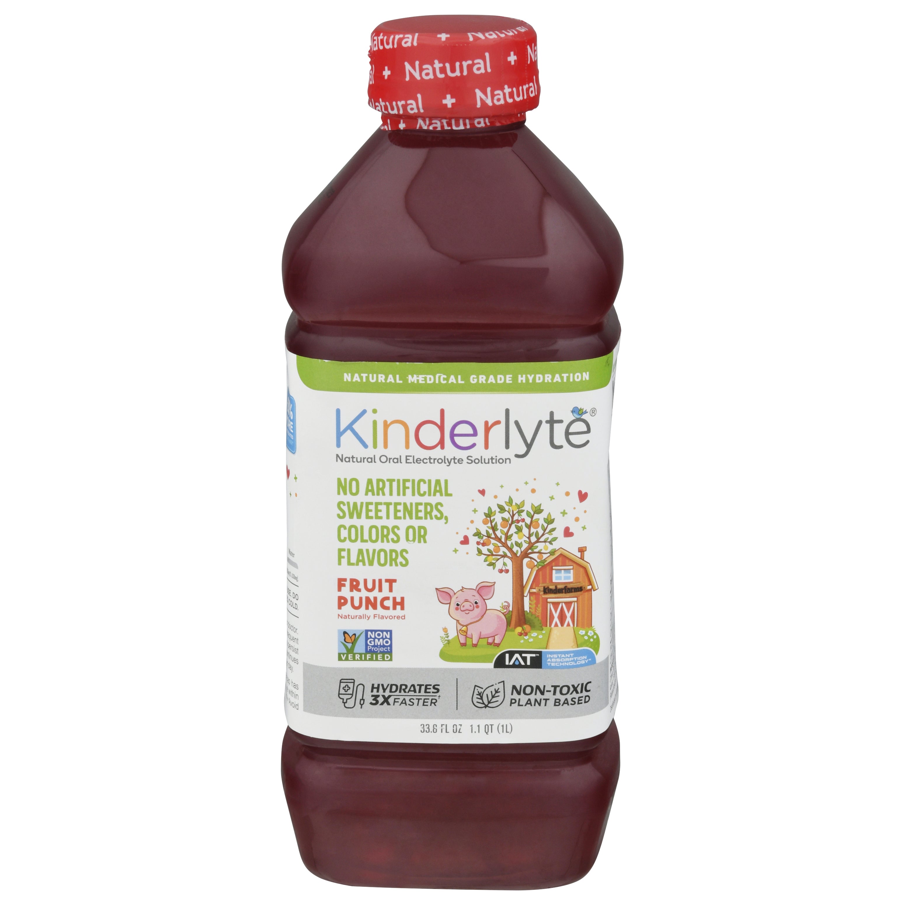 Kinderlyte Fruit Punch Electrolyte Solution 33.6 oz - Case of 6