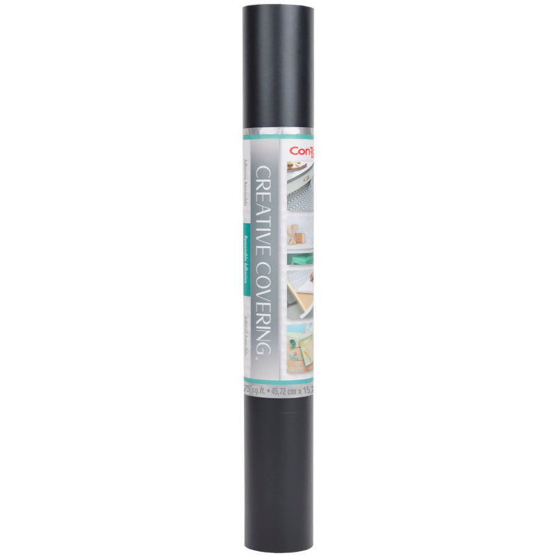 CON-TACT BRAND - Creative Covering™ Adhesive Covering, Black, 18" x 50 ft