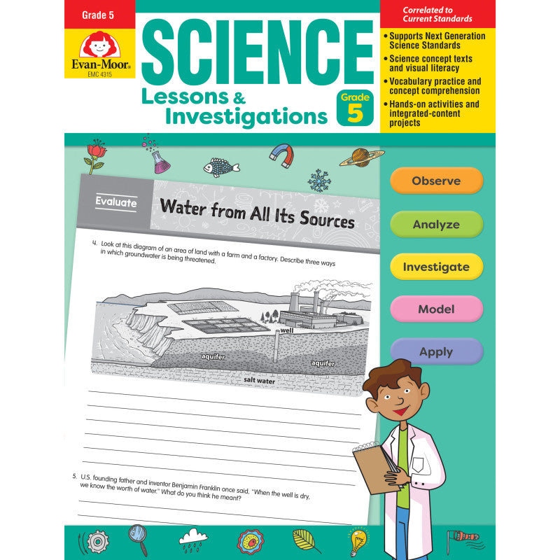 EVAN-MOOR - Science Lessons and Investigations, Grade 5