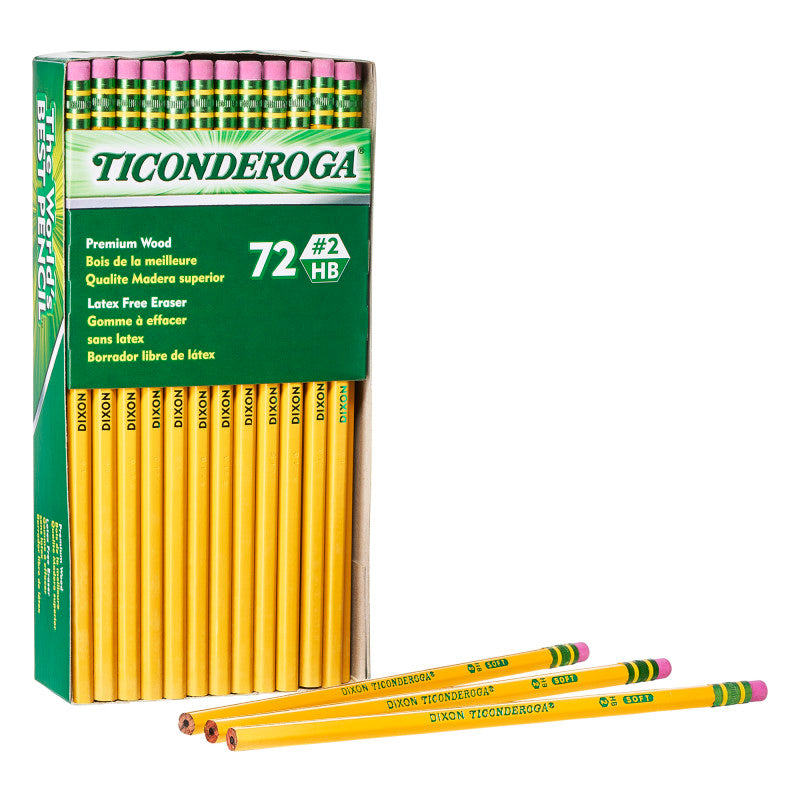 TICONDEROGA - Original Ticonderoga® Pencils, No. 2 Soft, Unsharpened, Box of 72