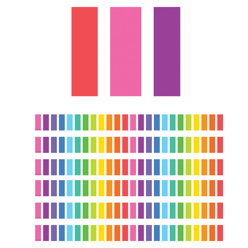 TEACHER CREATED RESOURCES - Colorful Stripes Straight Border Trim, 35 Feet Per Pack, 6 Packs