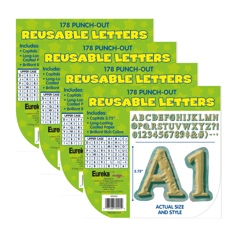 EUREKA - Curiosity Garden Deco Letters, 178 Per Pack, 3 Packs