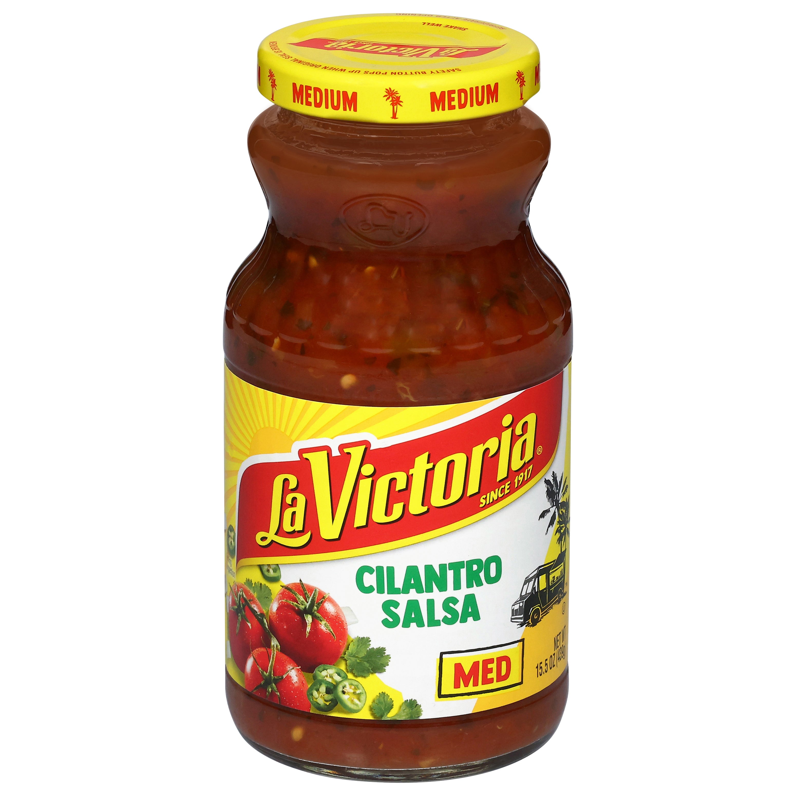 La Victoria Med Cilantro Salsa 15.5 oz - Case of 12
