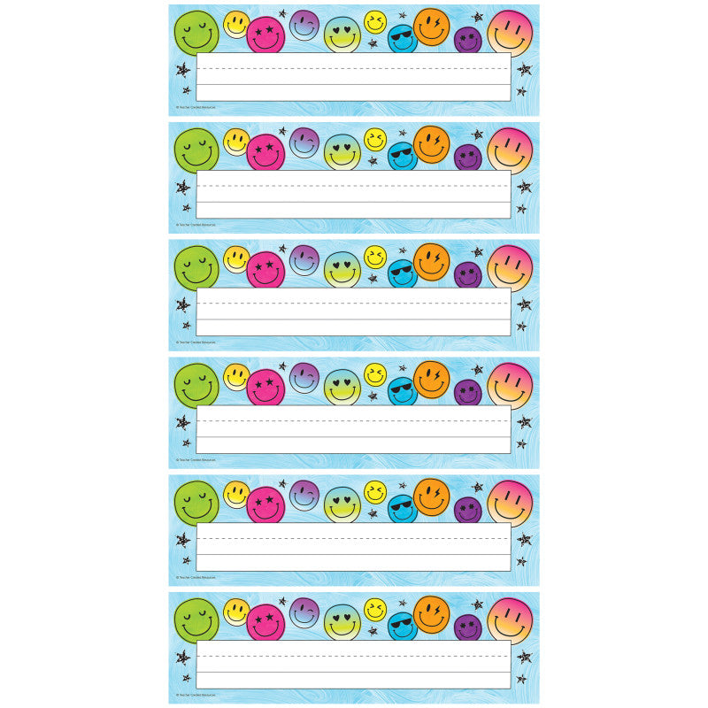 TEACHER CREATED RESOURCES - Brights 4Ever Flat Name Plates, 36 Per Pack, 6 Packs