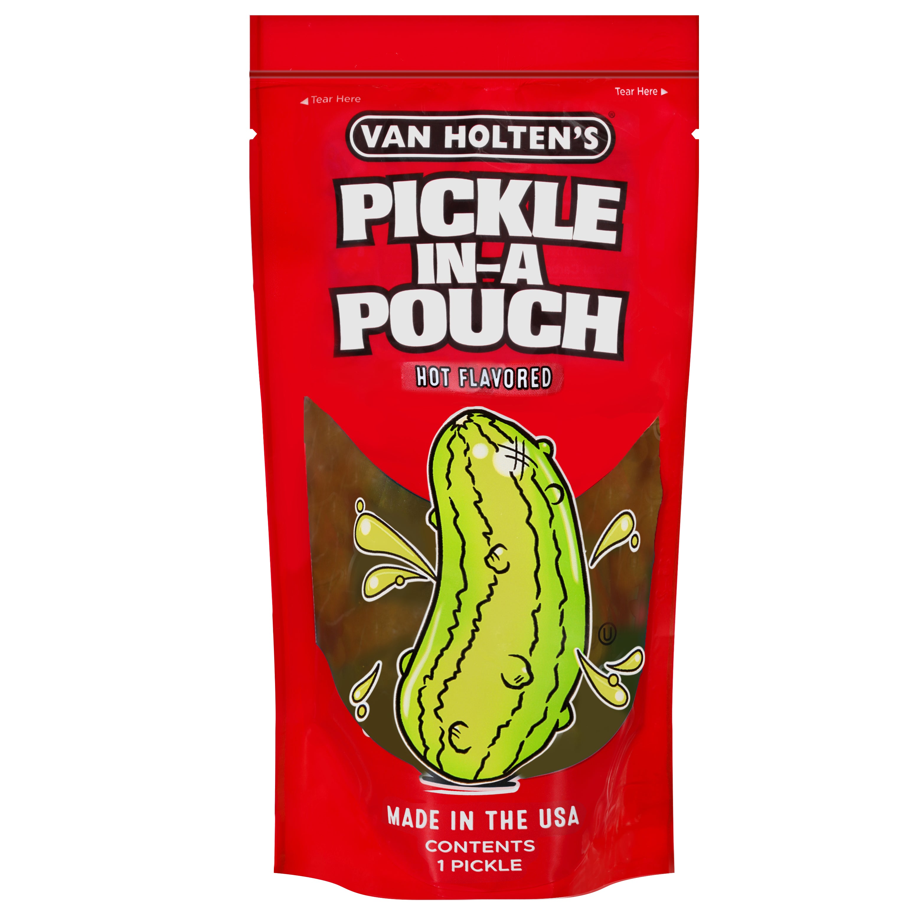 Van Holten's Hot Flavored Pickle-in-a Pouch 1 ea - Case of 12