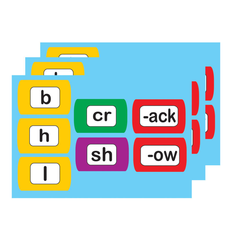 ASHLEY PRODUCTIONS - Die-Cut Magnetic Foam Word Chunking, 100 Pieces Per Pack, 3 Packs