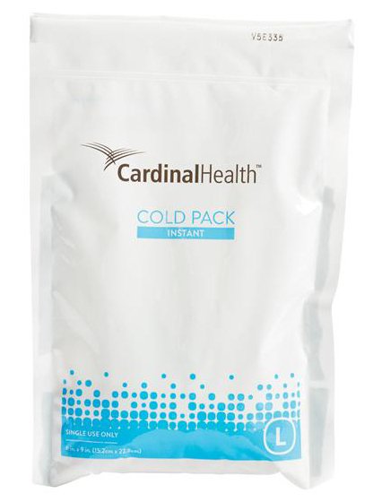 Cardinal - Instant Cold Pack Cardinal Health™ General Purpose Large 6 X 9 Inch Plastic / Ammonium Nitrate / Water Disposable [1/EA]