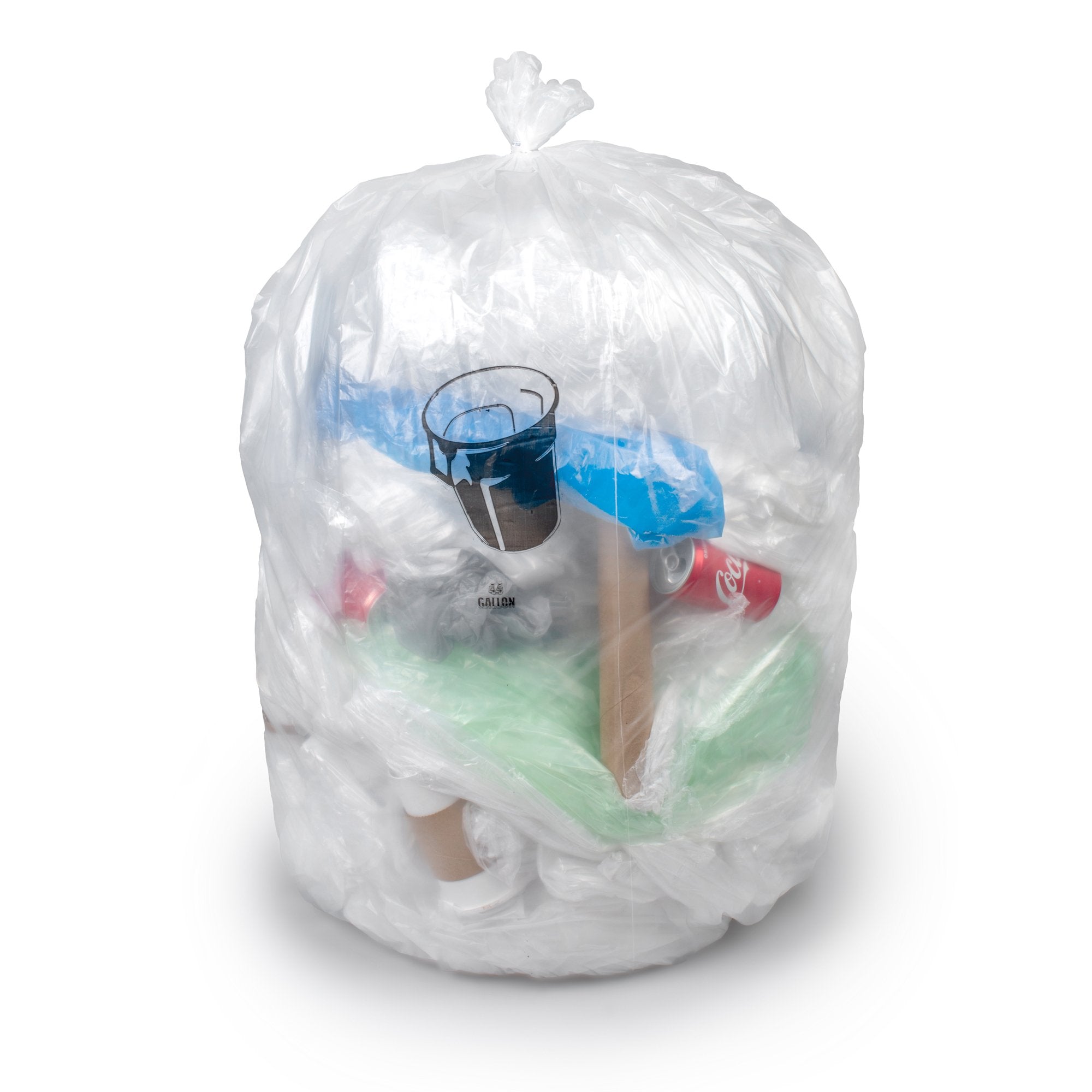 Colonial Bag Corp - Trash Bag Colonial Bag 55 gal. Clear LLDPE 0.45 mil 36 X 58 Inch X-Seal Bottom Flat Pack [1/CS]