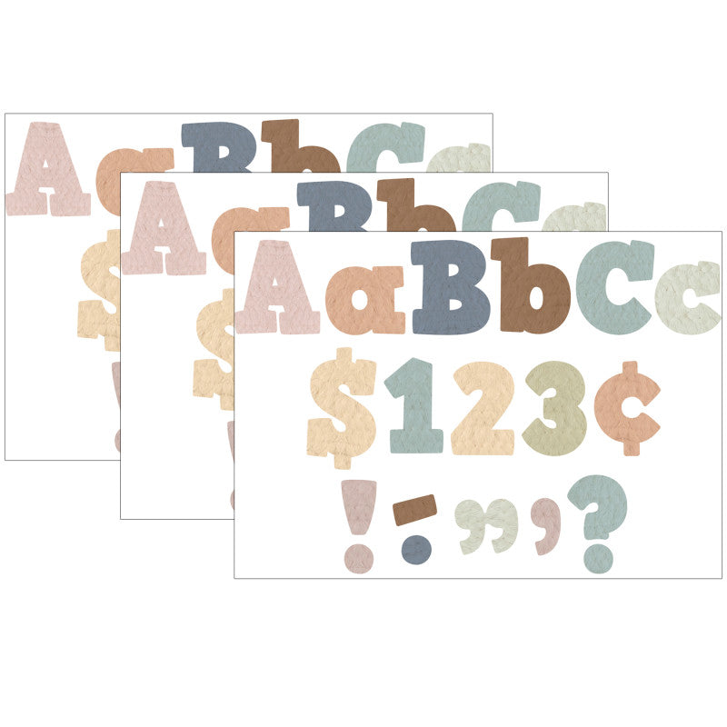 TEACHER CREATED RESOURCES - Everyone is Welcome 4" Bold Block Letters Combo Pack, 230 Per Pack, 3 Packs