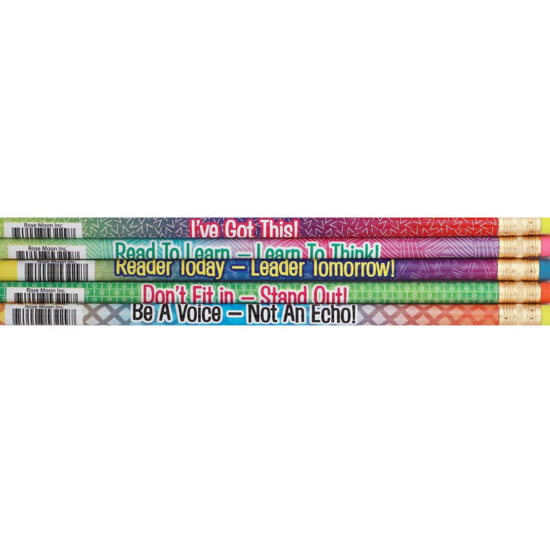 MOON PRODUCTS - Motivate Me Pencils Assortment, Pack of 12 (JRM53229D-12)