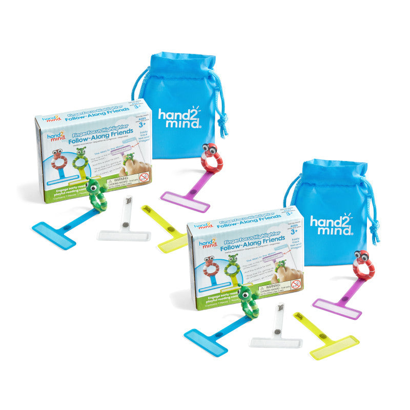 HAND2MIND - FingerFocus® Highlighter Follow-Along Friends, 2 Sets