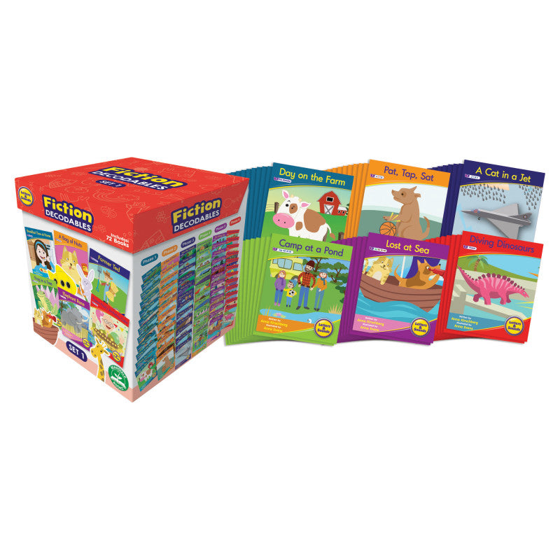 BEANSTALK BOOKS - Letters & Sounds Fiction Decodables Boxed Set, Set 1