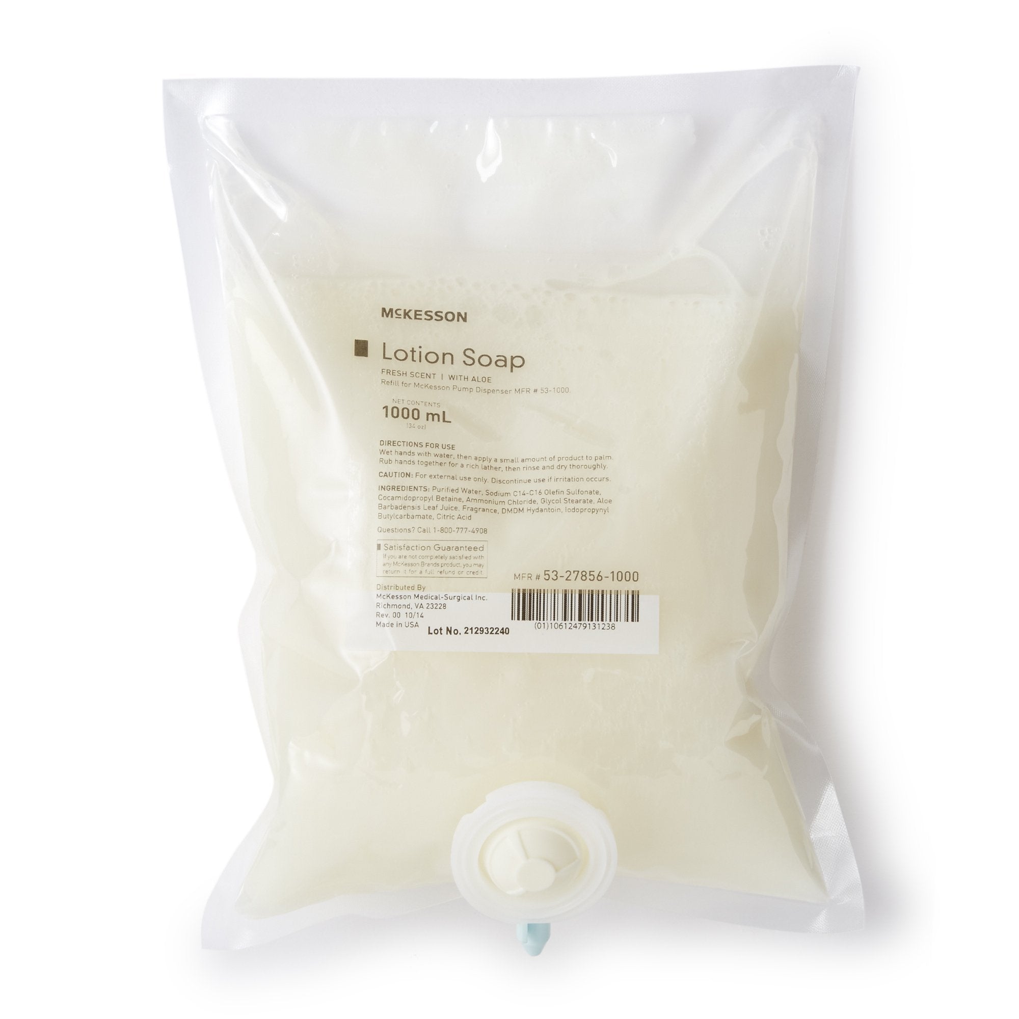 McKesson Brand - Soap McKesson Lotion 1,000 mL Dispenser Refill Bag Fresh Scent [1/EA]